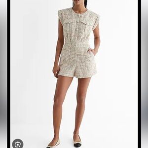 Express sequin Tweed Romper